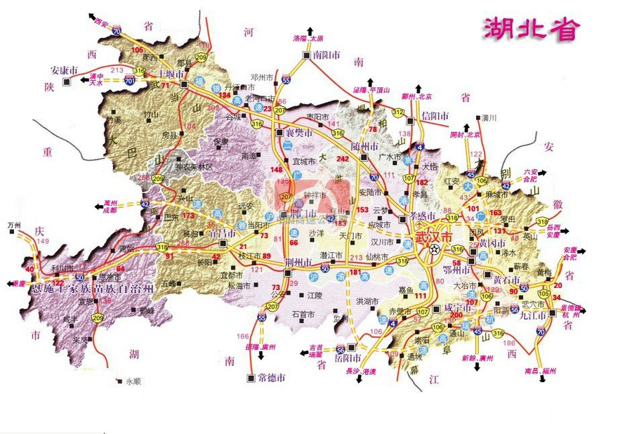 湖北省高速公路地图 高清下载
