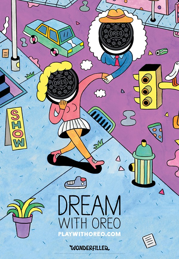2015奥利奥饼干插画广告设计